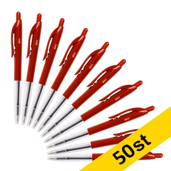 Kulspetspenna | 123ink | röd | 50st 302076 - 1