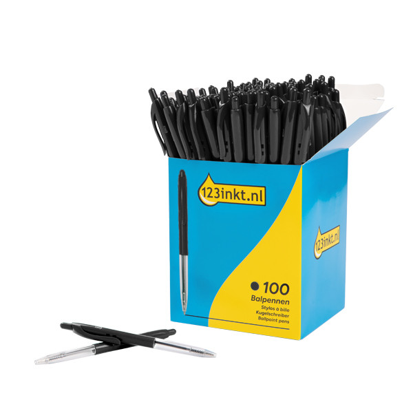 Kulspetspenna | 123ink | svart | 100st 302079 - 2