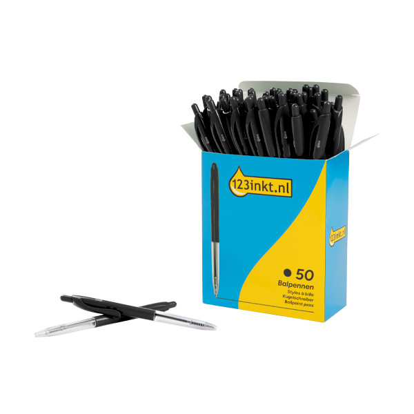 Kulspetspenna | 123ink | svart | 50st 302078 - 2