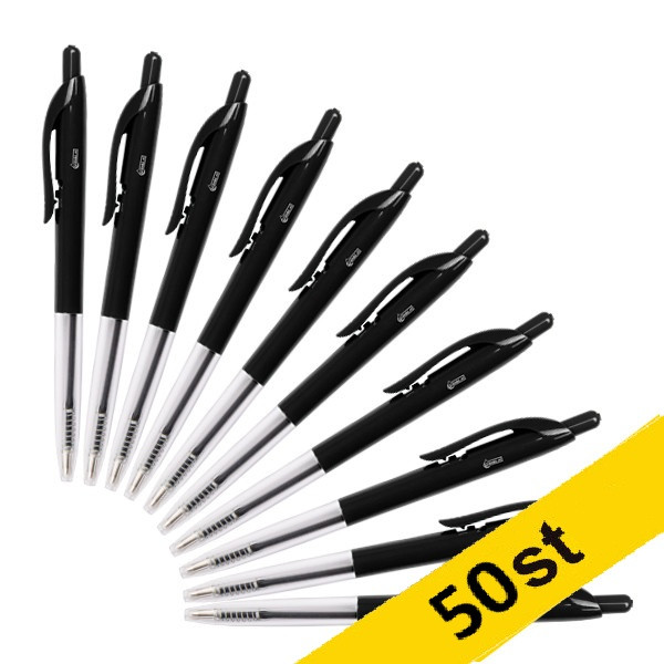 Kulspetspenna | 123ink | svart | 50st 302078 - 1