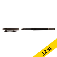 Kulspetspenna raderbar | 123ink | svart | 12st⭐ 301094