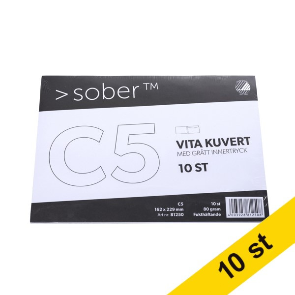 Kuvert C5 vit fukthäftade | toppöppning | Mayer 100st  360527 - 1
