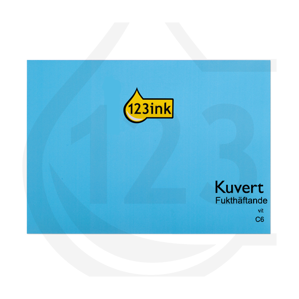 Kuvert C6 vit fukthäftade | toppöppning | 123ink 50st⭐ 390647 - 1