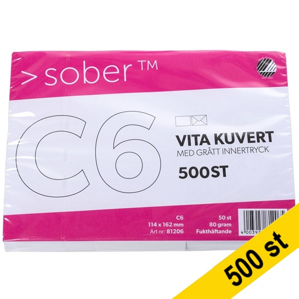 Kuvert C6 vit fukthäftade | toppöppning | Mayer 500st 360528 Kuvert C6 vit fukthäftade | toppöppning | Mayer 500st 360528 - 1