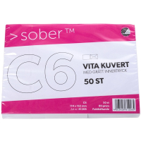 Kuvert C6 vit fukthäftande | toppöppning | Mayer 50st⭐ 238387