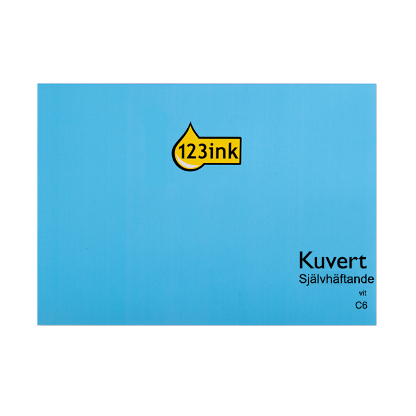Kuvert C6 vit självhäftande | toppöppning | 123ink 100st 300903 - 1