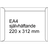 Kuvert EA4 vit självhäftande | sidoöppning | 123ink 250st 300937