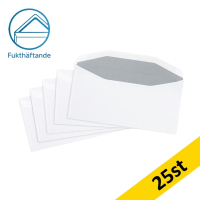 Kuvert EA5/6 vit fukthäftande | toppöppning | 123ink 25st 300905