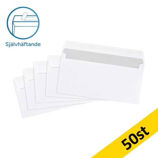 Kuvert EA5/6 vit självhäftande | toppöppning | 123ink 50st 300908 - 1