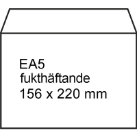Kuvert EA5 vit fukthäftade | toppöppning | 123ink 500st 300919