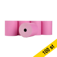 Kvittorulle 80x80x12mm | thermo | 123ink | rosa | 100st 302717