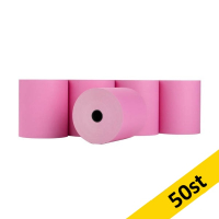 Kvittorulle 80x80x12mm | thermo | 123ink | rosa | 50st [15kg] 302705