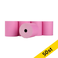 Kvittorulle 80x80x12mm | thermo | 123ink | rosa | 50st 302705