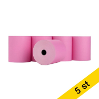 Kvittorulle 80x80x12mm | thermo | 123ink | rosa | 5st 302690