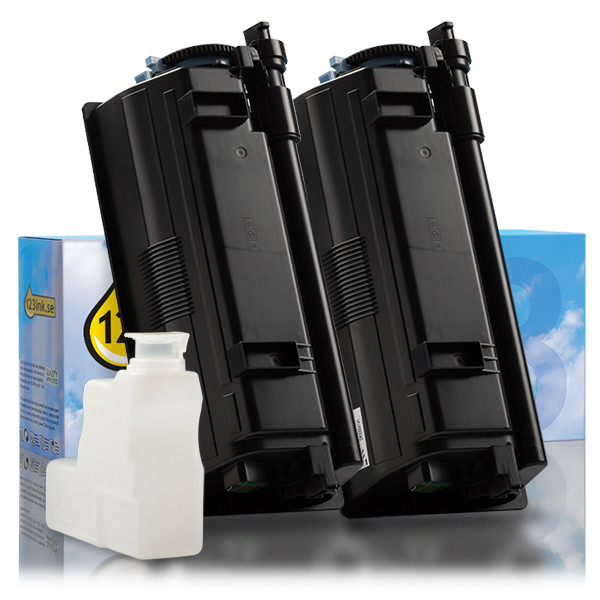 Kyocera TK-3400 svart toner 2-pack (varumärket 123ink) 095041 - 1