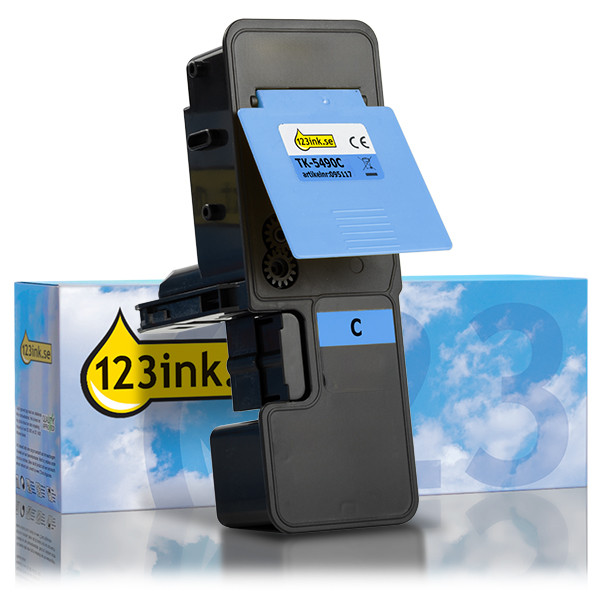 Kyocera TK-5490C cyan toner hög kapacitet (varumärket 123ink) 095117 - 1