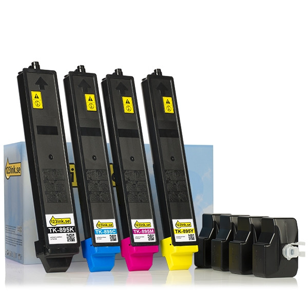 Kyocera TK-895 BK/C/M/Y toner 4-pack (varumärket 123ink)  130256 - 1