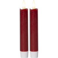 LED Antikljus Flamme | 15cm | mörkröd 2st [Star Trading] 062-13 361367