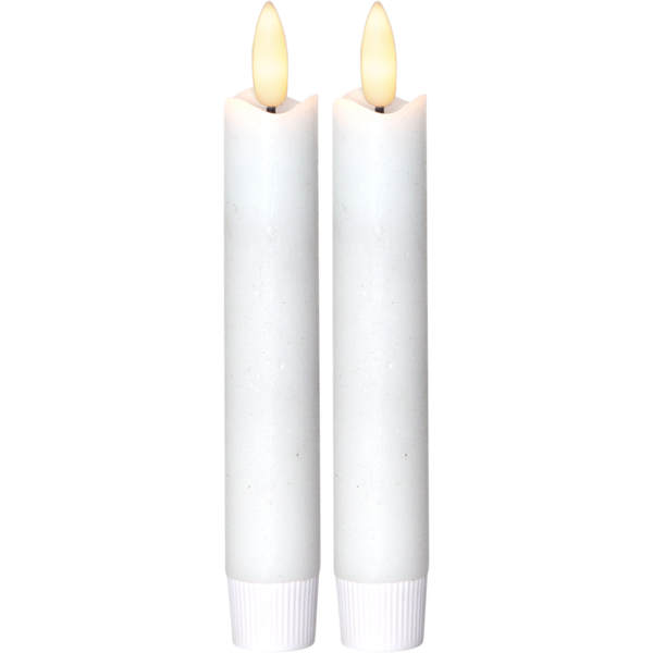 LED Antikljus Flamme | 15cm | vit 2st [Star Trading] 063-29 361223 - 1