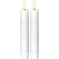 LED Antikljus Flamme | 15cm | vit 2st [Star Trading] 063-29 361223