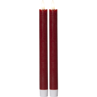 LED Antikljus Flamme | 24.5cm | mörkröd 2st [Star Trading] 062-14 361219