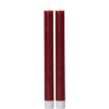 LED Antikljus Flamme | 24.5cm | mörkröd 2st [Star Trading]