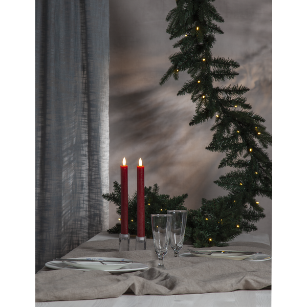 LED Antikljus Flamme | 24.5cm | mörkröd 2st [Star Trading] 062-14 361219 - 4