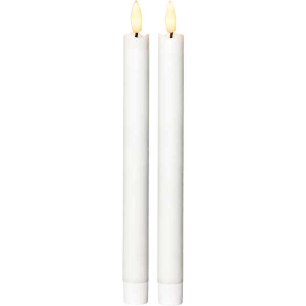 LED Antikljus Flamme | 25cm | vit 2st [Star Trading] 063-30 361220 - 1