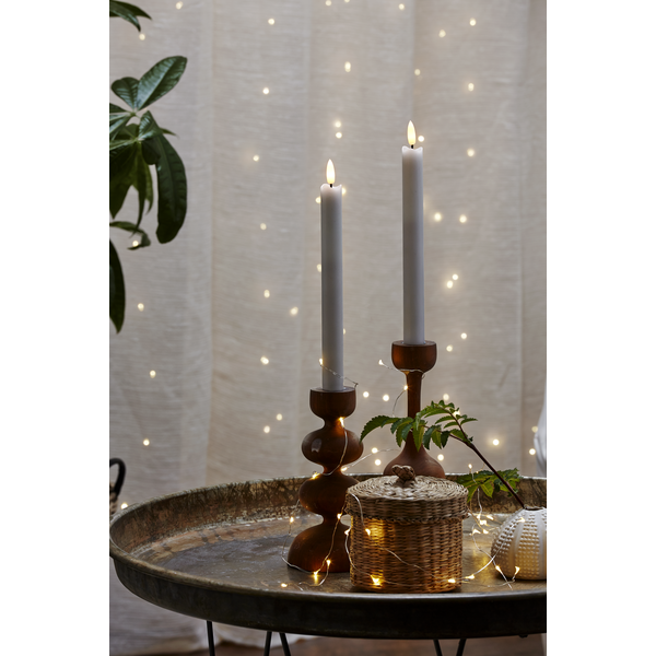 LED Antikljus Flamme | 25cm | vit 2st [Star Trading] 063-30 361220 - 5