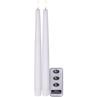 LED Antikljus Flamme | 28cm | vit 2st [Star Trading] 061-84 362074