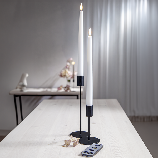 LED Antikljus Flamme | 28cm | vit 2st [Star Trading] 061-84 362074 - 2