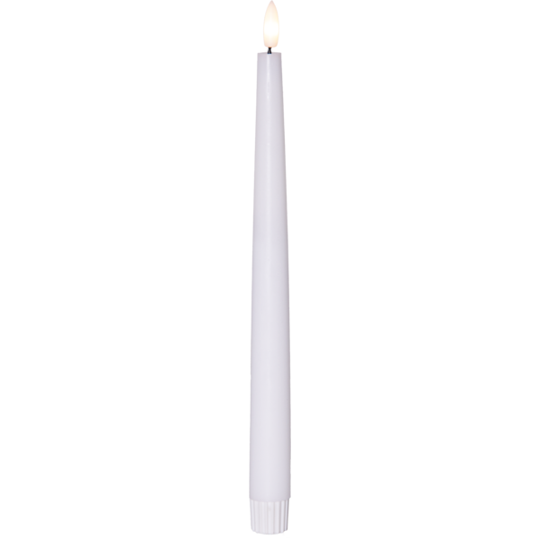 LED Antikljus Flamme | 28cm | vit 2st [Star Trading] 061-84 362074 - 3