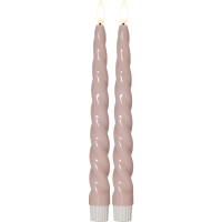LED Antikljus Flamme Shine | 24,5cm | rosa | 2st [Star Trading] 061-83 501536