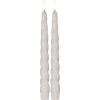 LED Antikljus Flamme Shine | 24,5cm | vit | 2st [Star Trading] 061-82 501535 - 1