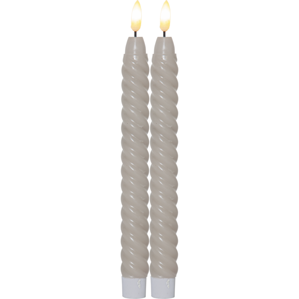 LED Antikljus Flamme Swirl | 25cm | beige 2st [Star Trading] 064-35 361508 - 1