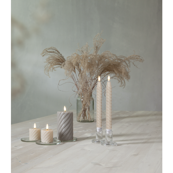 LED Antikljus Flamme Swirl | 25cm | beige 2st [Star Trading] 064-35 361508 - 3