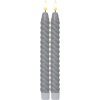 LED Antikljus Flamme Swirl | 25cm | grå 2st [Star Trading] 064-36 361506 - 1
