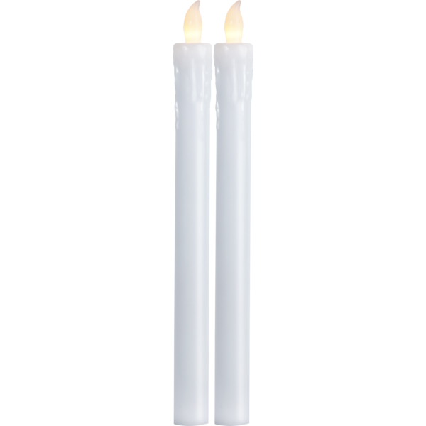 LED Antikljus Presse | 25cm | vit 2st [Star Trading] 066-60 361222 - 1