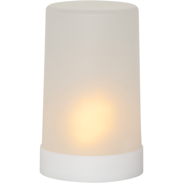 LED Blockljus Flame Candle | 14.5cm | frostad vit [Star Trading] 062-36-1 362096 - 1