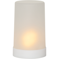 LED Blockljus Flame Candle | 14.5cm | frostad vit [Star Trading] 062-36-1 362096