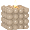 LED Blockljus Flamme Dot | 9.5cm | beige [Star Trading] 061-51 362085 - 1