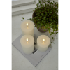 LED Blockljus Flamme Flow | 12.5cm | vit [Star Trading] 061-40-1 362082 - 3