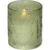 LED Blockljus Flamme Leaf | 10cm | grön [Star Trading] 061-71 501544 - 1
