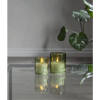 LED Blockljus Flamme Leaf | 12,5cm | grön [Star Trading] 061-72 501546 - 2
