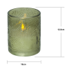 LED Blockljus Flamme Leaf | 12,5cm | grön [Star Trading] 061-72 501546 - 3