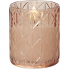 LED Blockljus Flamme Romb | 10cm | rosa [Star Trading] 061-46 501547 - 1