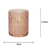 LED Blockljus Flamme Romb | 12,5cm | rosa [Star Trading] 061-47 501548 - 3