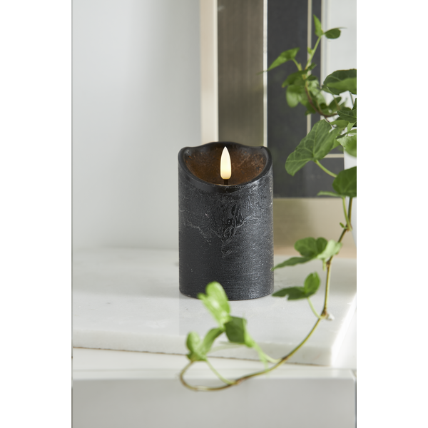 LED Blockljus Flamme Rustic | 12.5cm | svart [Star Trading] 061-17-1 361413 - 4