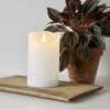 LED Blockljus Flamme Rustic | 12.5cm | vit [Star Trading] 061-14 362087 - 2