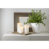 LED Blockljus Flamme Rustic | 12.5cm | vit [Star Trading] 061-14 362087 - 3